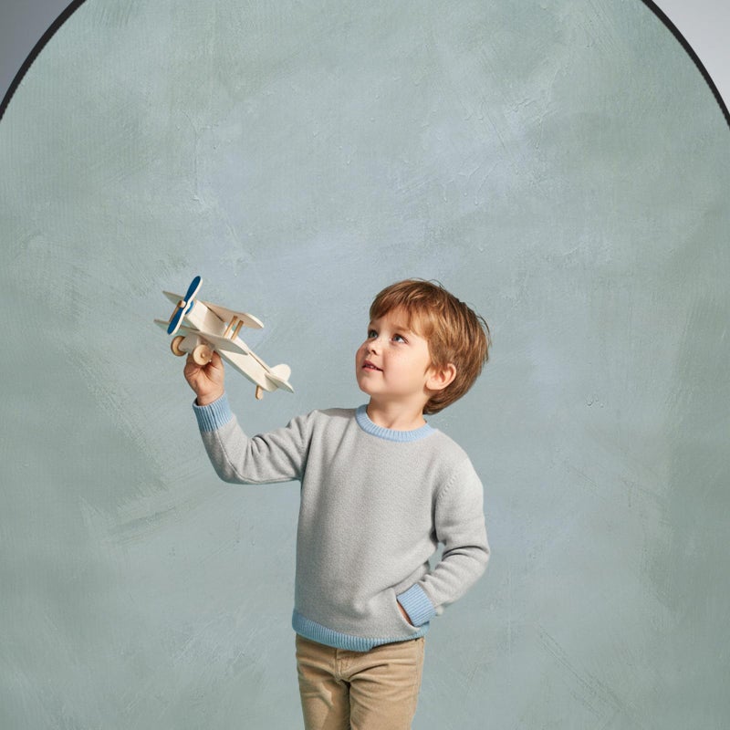 Kate Collapsible Backdrops for Photography Beige/Cyan Pop-Up Backdrop 2-in-1 Panel Background for Parties, Portrait, Video, Podcast, 5x6.5ft - Image 3